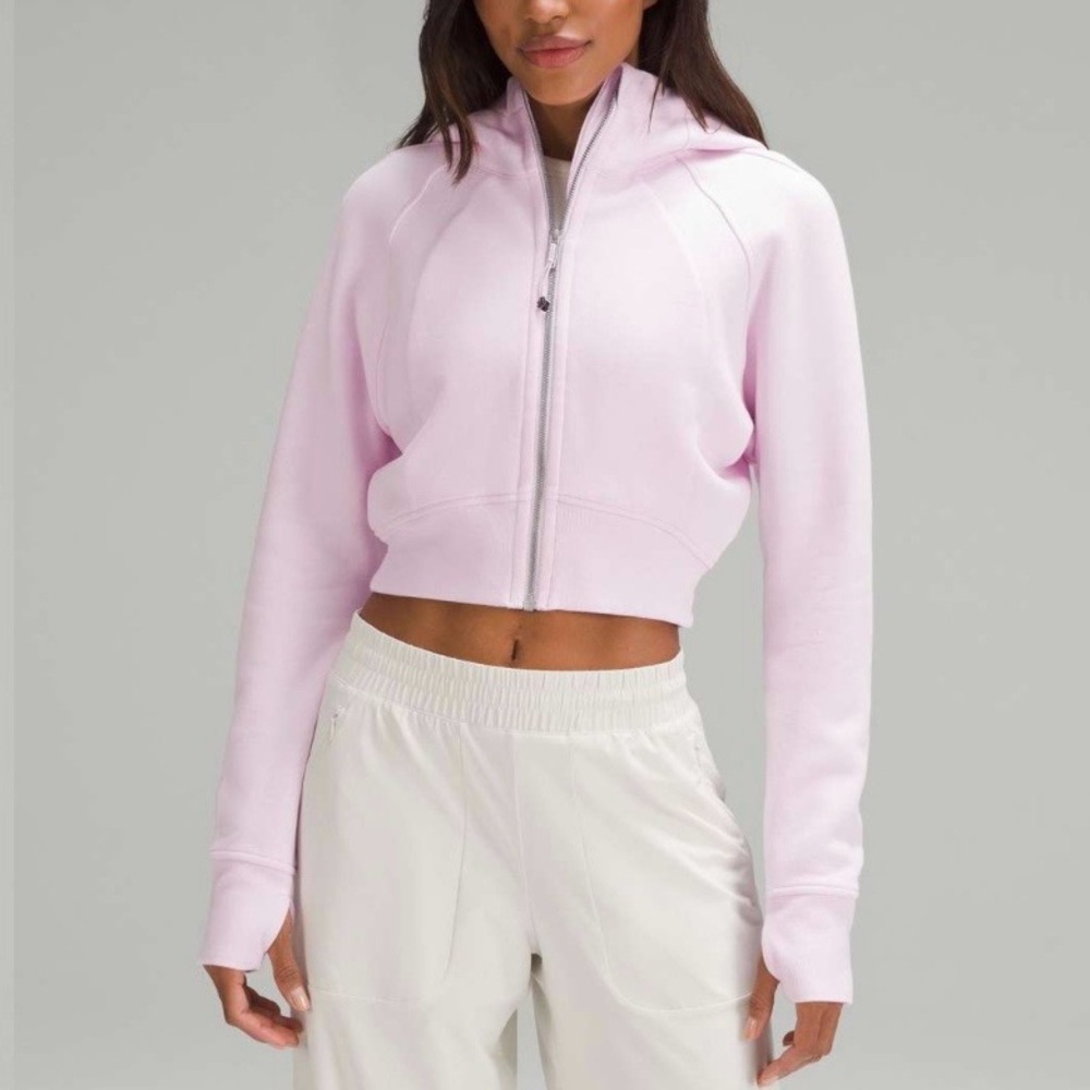 Lululemon Scuba Full Zip Cropped Hoodie ~ 6 ~ Pink